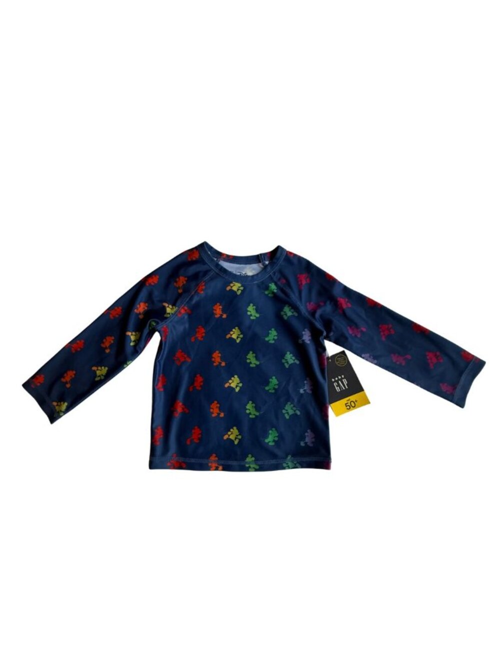 Baby Gap UPF 50+ Blue Mickey Mouse Rash Guard Swim Top NWT Size 18-24 Months